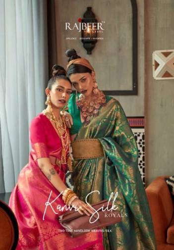 Kanvi Silk Royals By Rajbeer Weaving Silk Partywear Saree Collection